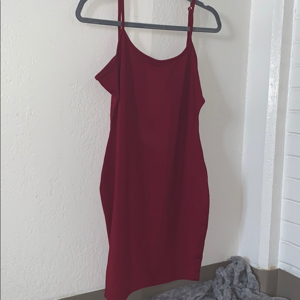 Red mini dress